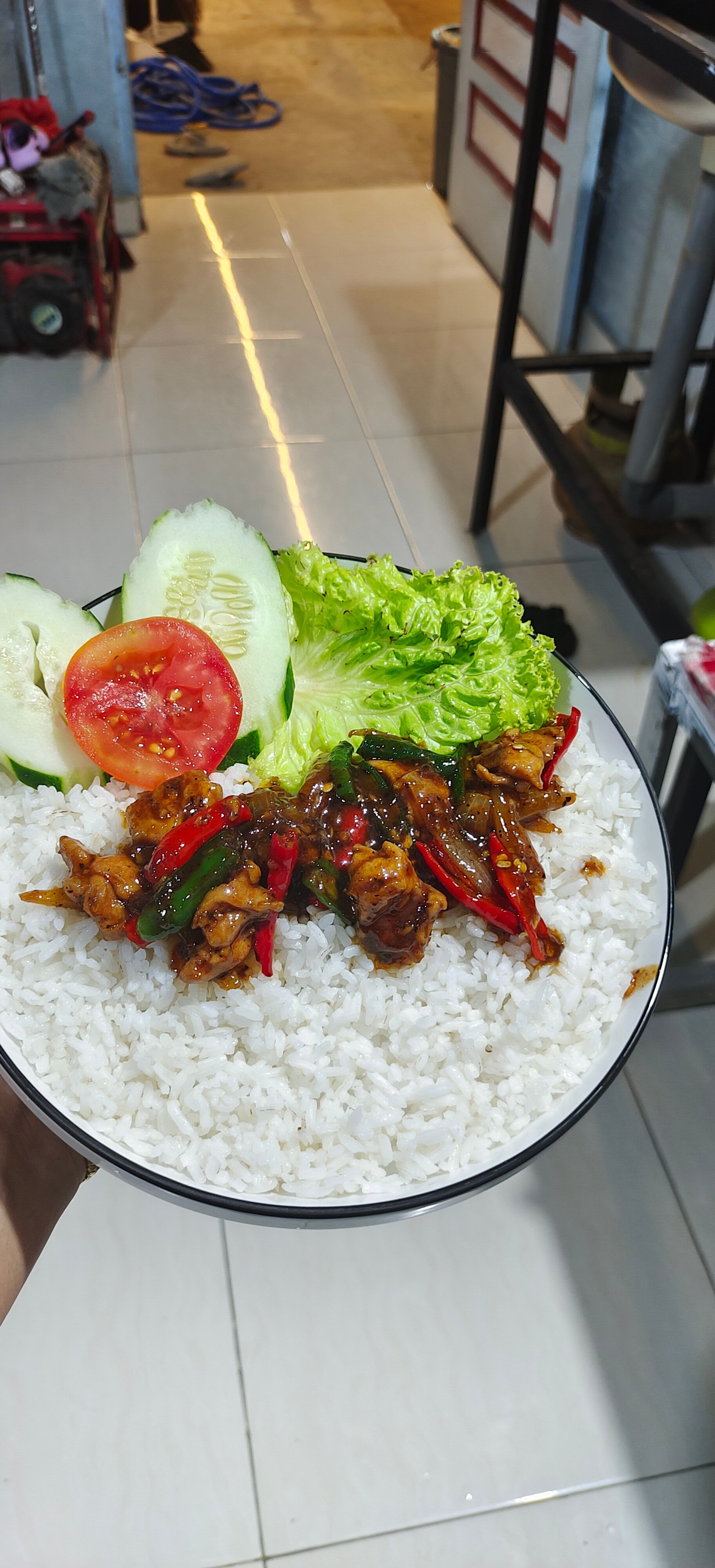 Rice Bowl Chicken Black Paper